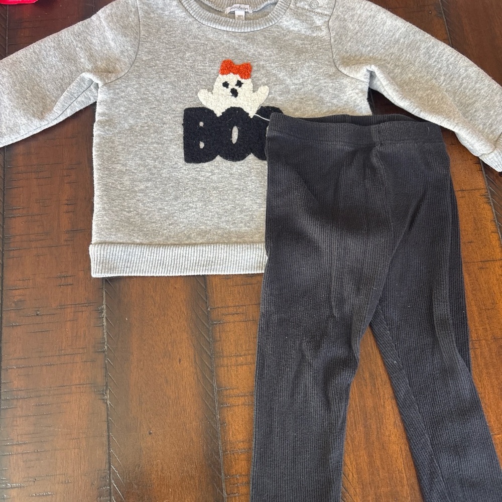 Kids Gray and Black Leggings Set